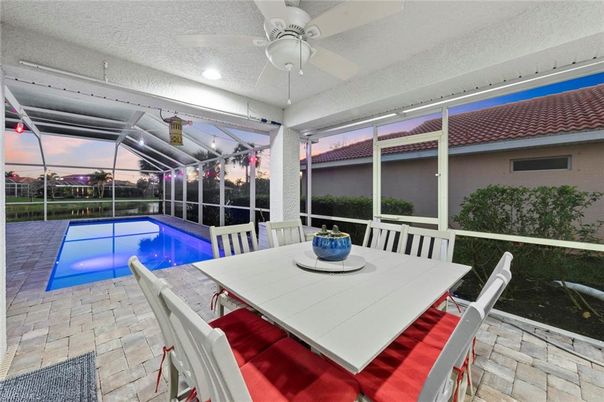 Dining room, Glass Ceilings, Interior, Pool, Recessed Lighting, Sun Room