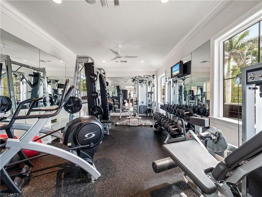 Fitness Equipment, Gym, Interior, Recessed Lighting