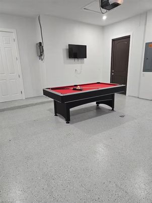 Billiard Table, Game Room, Interior, Recessed Lighting