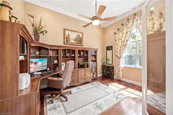 Fireplace, Home Office, Interior, Wood Texture Flooring