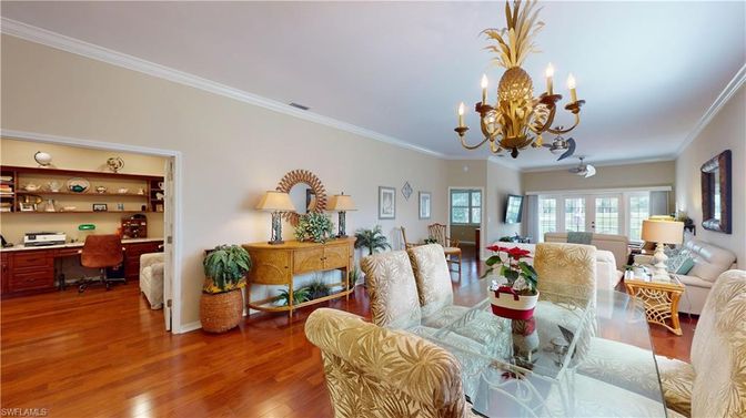 Chandelier, Home Office, Interior, Living room, Wood Texture Flooring