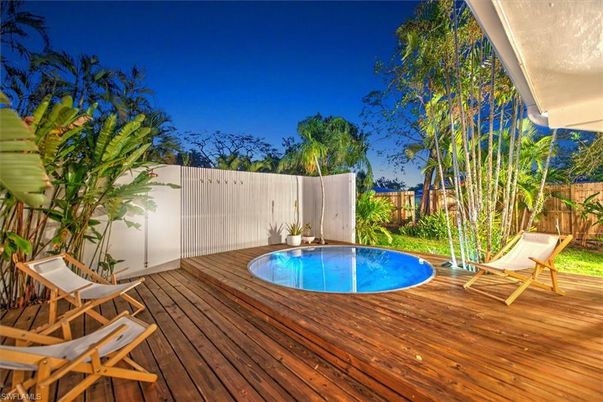 Exterior, Pool, Wood Texture Flooring