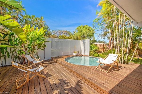 Exterior, Pool, Wood Texture Flooring