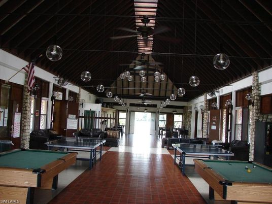 Billiard Table, Game Room, Interior, Pendant Lights