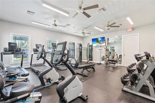Fitness Equipment, Gym, Interior, Recessed Lighting