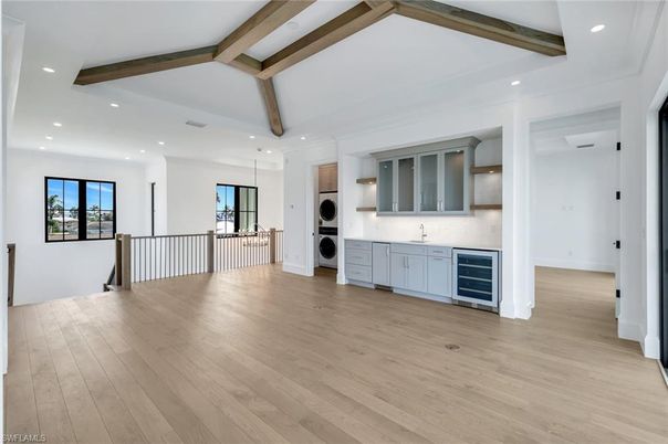 Interior, Pendant Lights, Recessed Lighting, Wooden Beams, Wood Texture Flooring