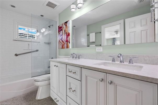 Bathroom, Dual Sink Vanities, Glass Shower, Interior