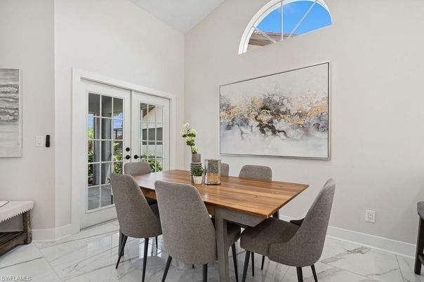 Dining room, Interior, Marble