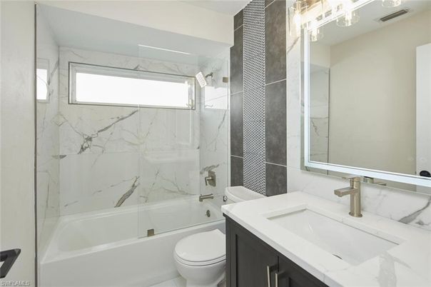 Bathroom, Glass Shower, Interior, Marble Walls