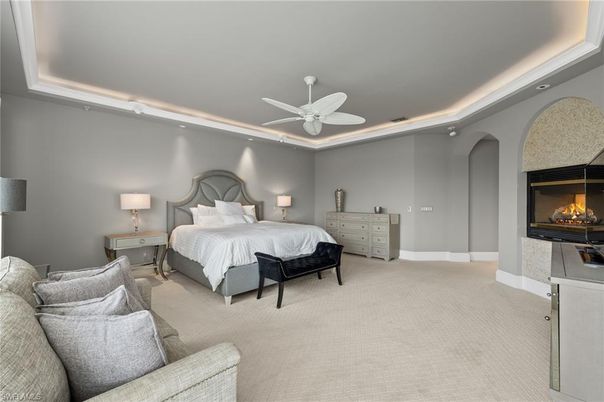 Bedroom, Fireplace, Interior, Recessed Lighting