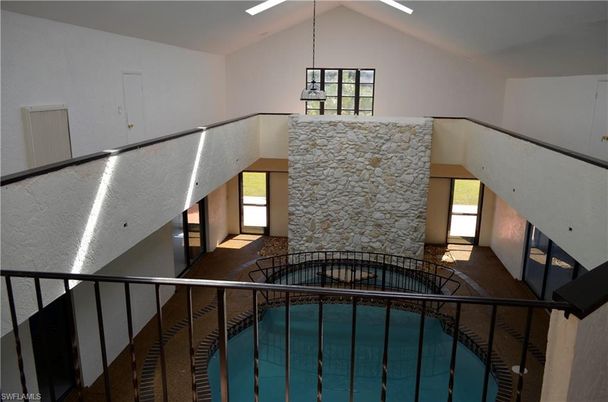 Fireplace, Interior, Pool, Stone Walls