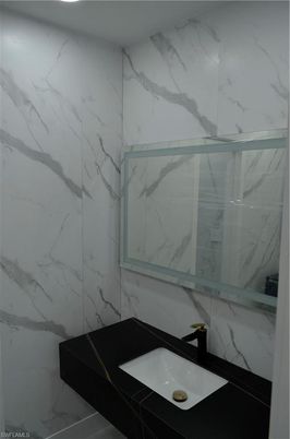 Bathroom, Glass Shower, Interior, Marble Walls