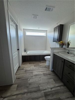 Bathroom, Dual Sink Vanities, Interior, Wood Texture Flooring