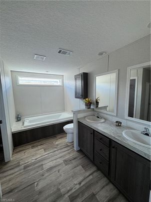 Bathroom, Dual Sink Vanities, Interior, Wood Texture Flooring