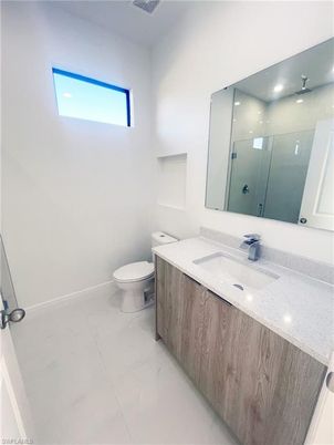 Bathroom, Glass Shower, Interior, Marble, Recessed Lighting