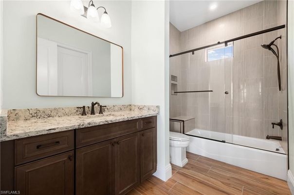 Bathroom, Interior, Recessed Lighting, Wood Texture Flooring