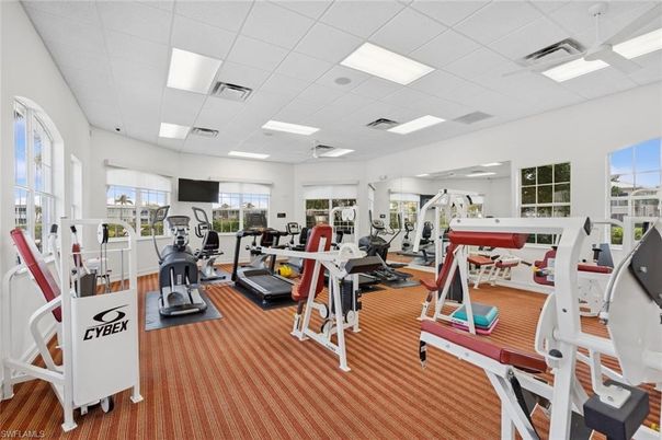 Fitness Equipment, Gym, Interior, Recessed Lighting