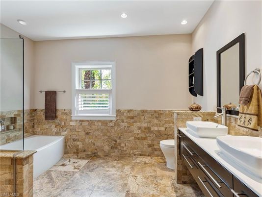 Bathroom, Dual Sink Vanities, Free Standing Baths, Glass Shower, Interior, Recessed Lighting