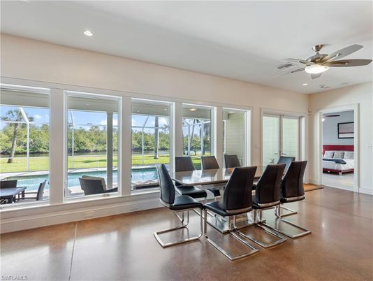 Dining room, Interior, Recessed Lighting, Water