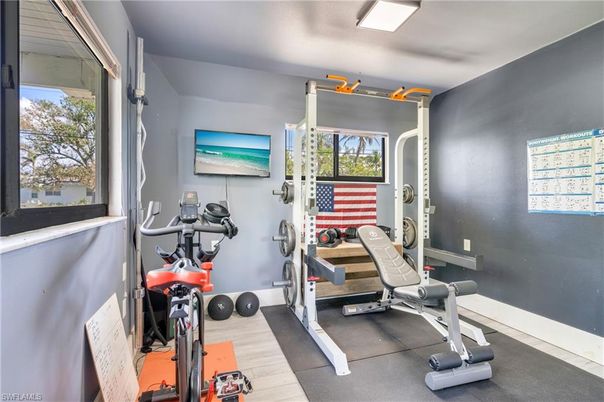 Fitness Equipment, Interior, Wood Texture Flooring