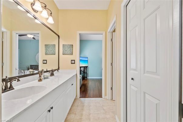 Bathroom, Dual Sink Vanities, Interior, Wood Texture Flooring
