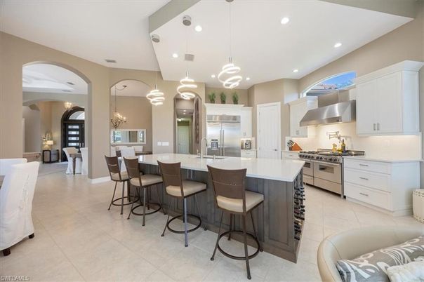 Interior, Kitchen, Pendant Lights, Recessed Lighting, Stainless Steel Appliances