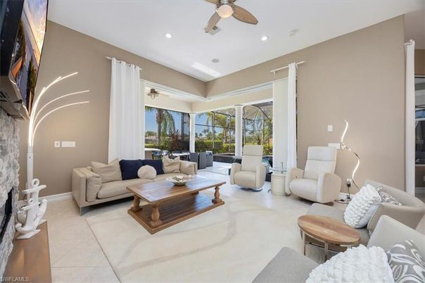 Interior, Living room, Recessed Lighting