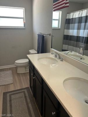 Bathroom, Dual Sink Vanities, Interior, Wood Texture Flooring