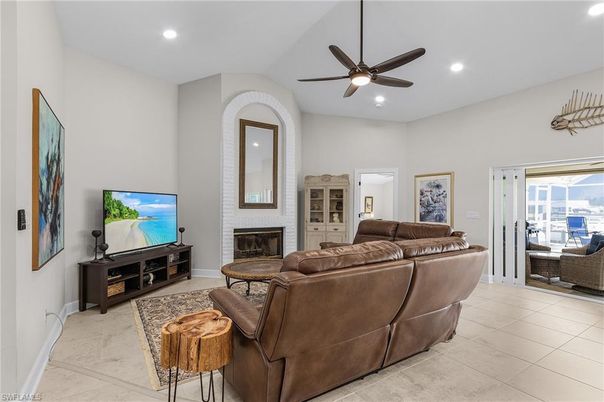 Fireplace, Interior, Living room, Recessed Lighting