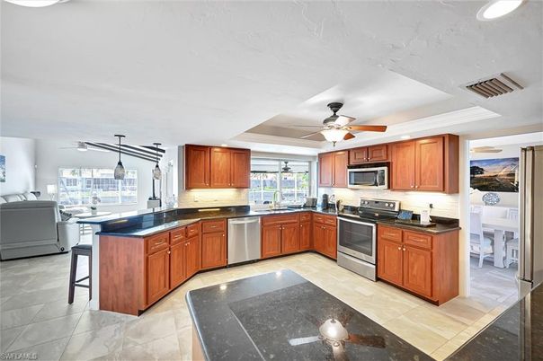 Interior, Kitchen, Recessed Lighting, Stainless Steel Appliances
