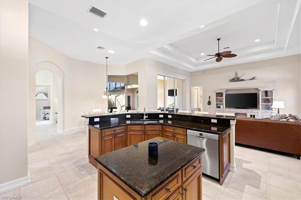 Interior, Kitchen, Living room, Recessed Lighting