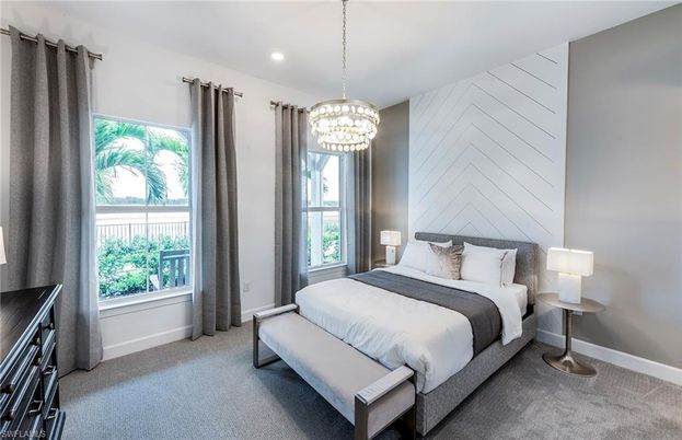 Bedroom, Chandelier, Interior, Recessed Lighting