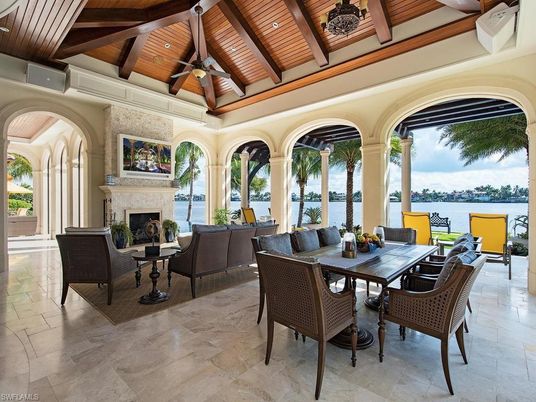 Exterior, Fireplace, Water, Wooden Beams, Wooden Ceilings