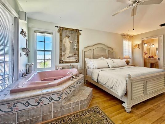 Bathroom, Bedroom, Interior, Tile Countertops, Wood Texture Flooring