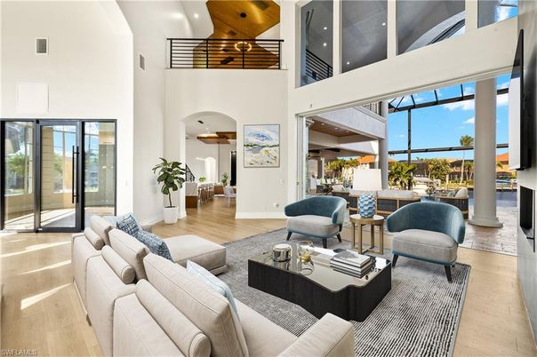 Interior, Living room, Recessed Lighting, Wooden Ceilings, Wood Texture Flooring
