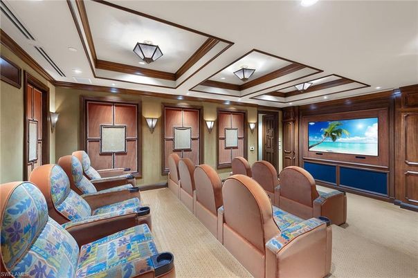 Home Theatre Room, Interior, Projection Screen, Recessed Lighting, Theatre Room