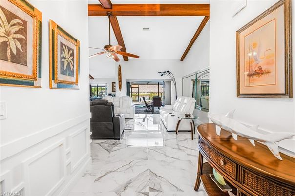 Interior, Living room, Marble, Wooden Beams