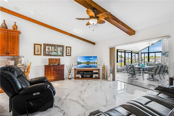 Dining room, Interior, Living room, Marble, Wooden Beams