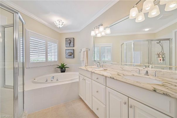 Bathroom, Dual Sink Vanities, Glass Shower, Interior