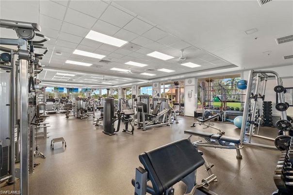 Fitness Equipment, Gym, Interior, Recessed Lighting