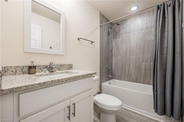 Bathroom, Interior, Recessed Lighting, Wood Texture Flooring