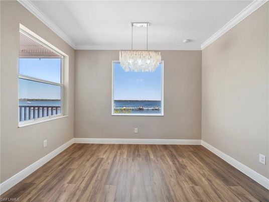 Chandelier, Empty room, Interior, Wood Texture Flooring
