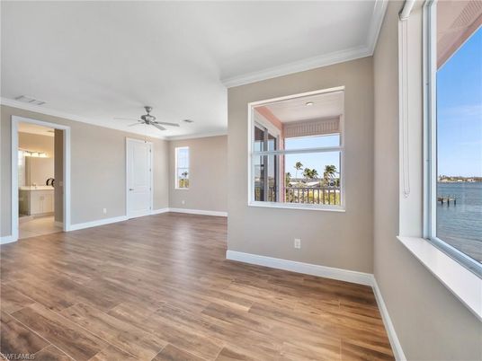 Bathroom, Empty room, Interior, Water, Wood Texture Flooring
