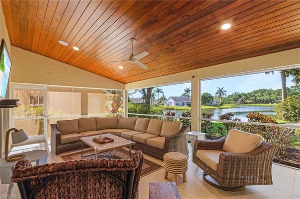 Interior, Living room, Recessed Lighting, Water, Wooden Ceilings