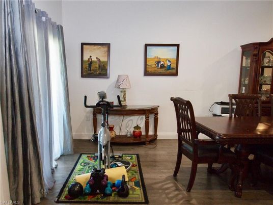 Dining room, Fitness Equipment, Interior, Wood Texture Flooring