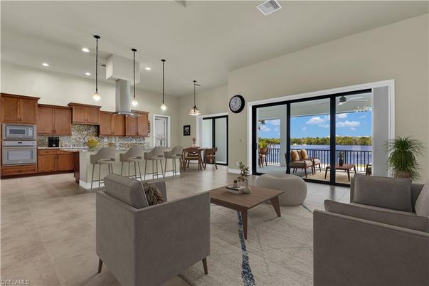 Dining room, Interior, Kitchen, Living room, Pendant Lights, Recessed Lighting, Water