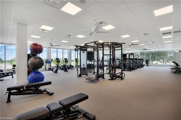 Fitness Equipment, Gym, Interior, Recessed Lighting