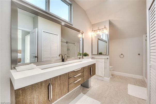 Bathroom, Dual Sink Vanities, Glass Shower, Interior