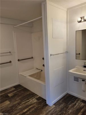 Bathroom, Interior, Wood Texture Flooring