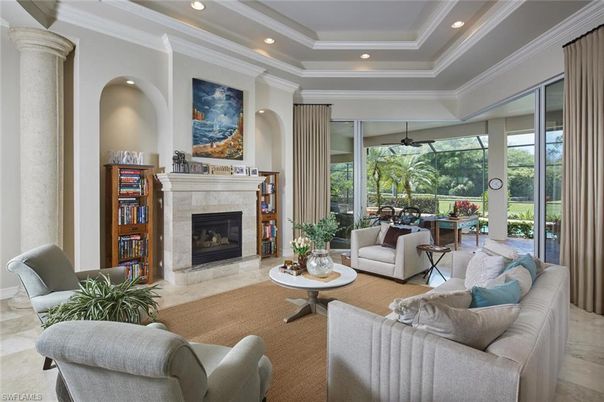 Fireplace, Interior, Living room, Recessed Lighting